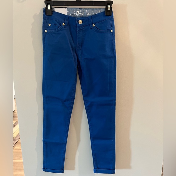 Girls 7 for all mankind royal blue jeans - Picture 5 of 7